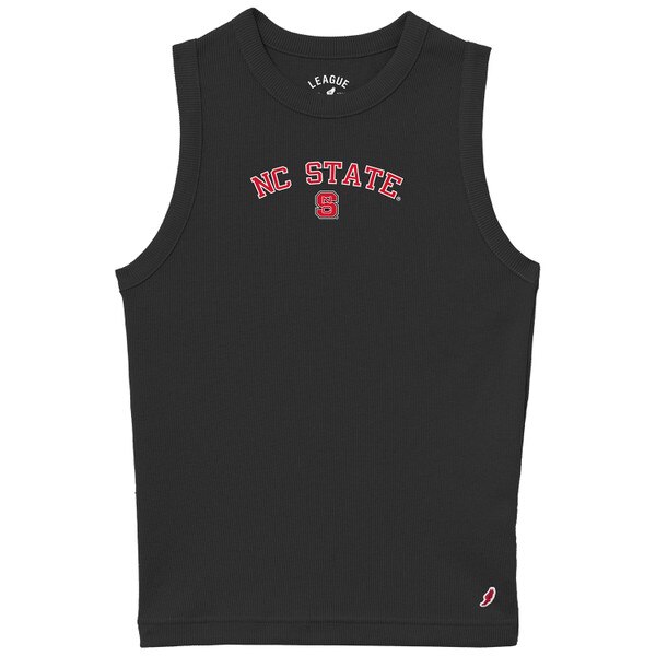 Black Ladies Retro Rib Tank - NC St